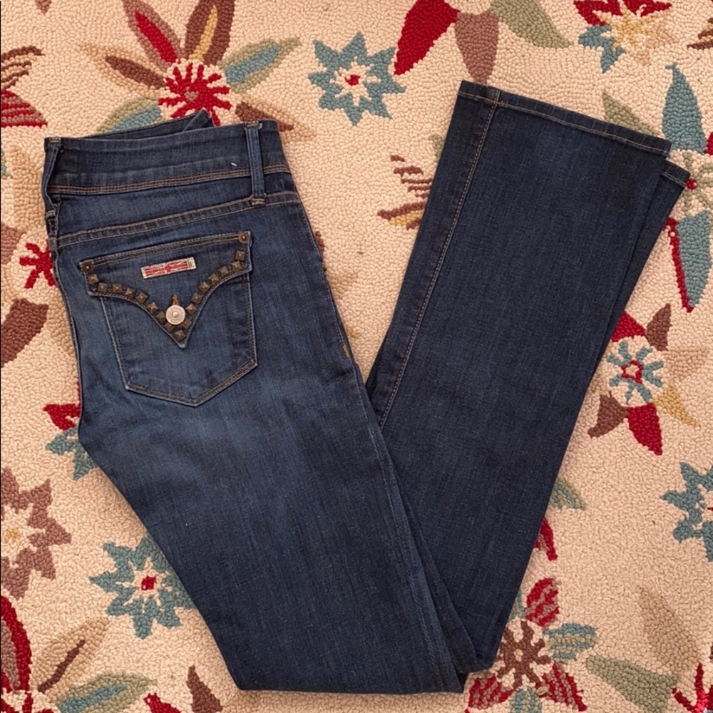 Hudson Studded Medium Rise Bootcut Jean